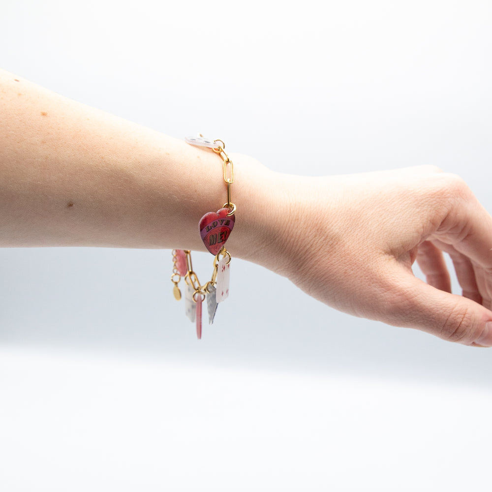 
                  
                    Black and White with Red All Over Bracelet
                  
                