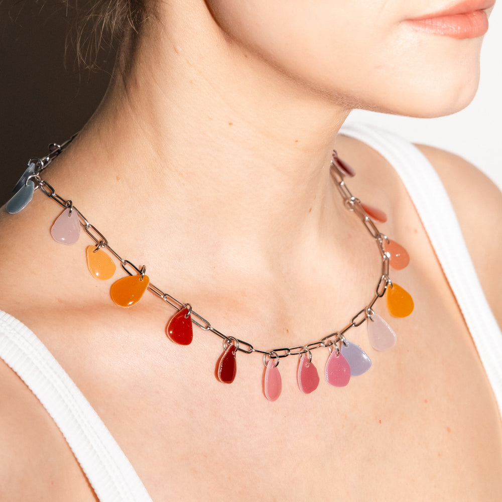 April Showers Silver Drop Necklace