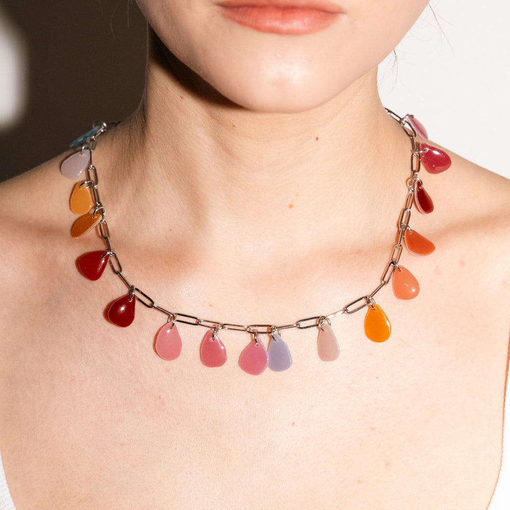 
                  
                    April Showers Silver Drop Necklace
                  
                