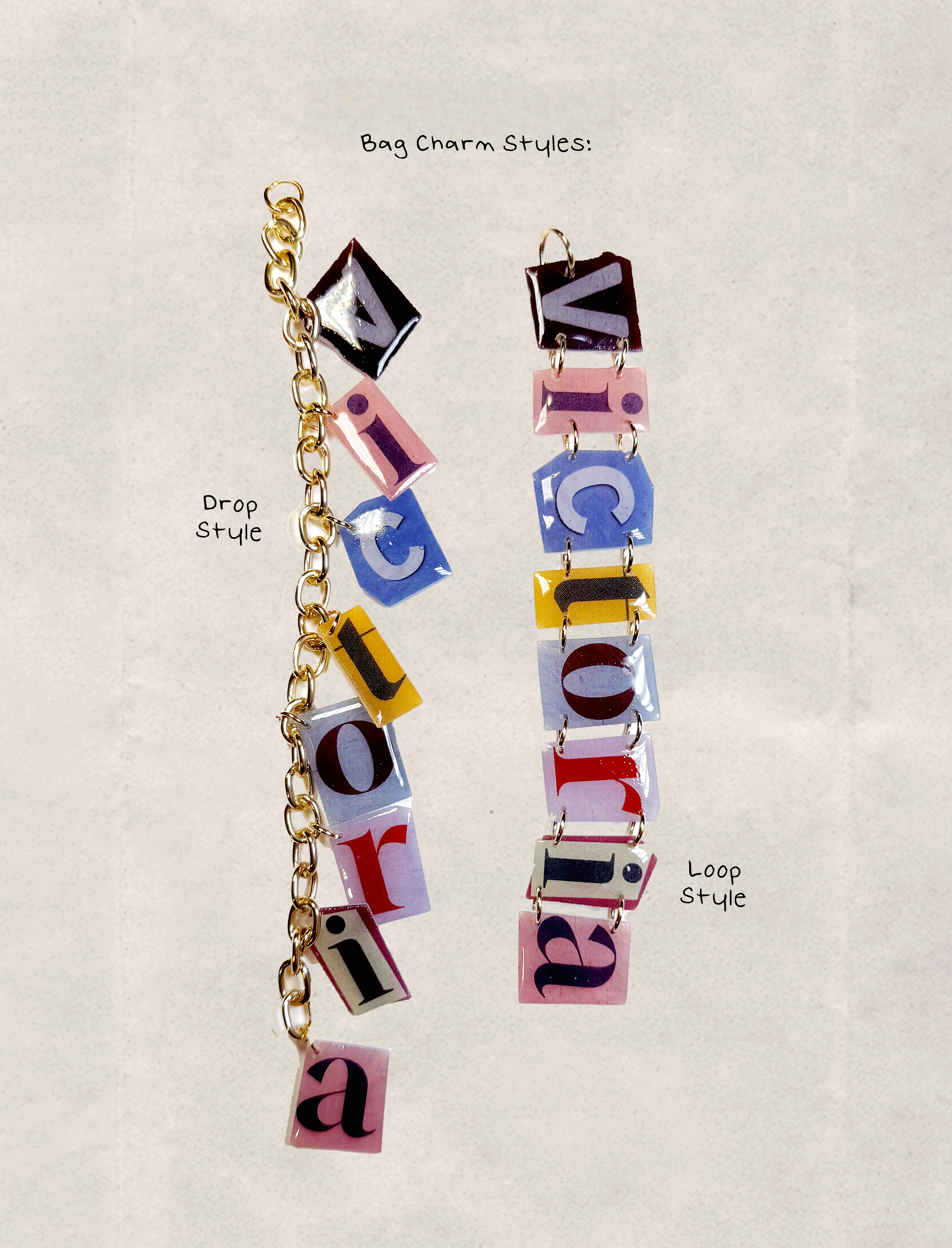 Custom bag charms sale